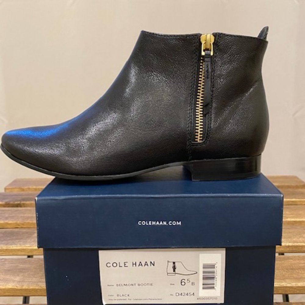Brand New Never Worn Cole Haan Leather Booties size 6 1/2
